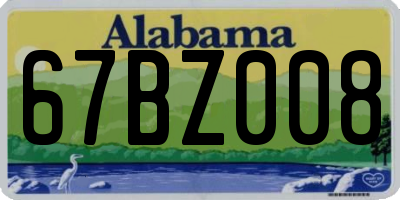 AL license plate 67BZ008