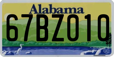 AL license plate 67BZ010