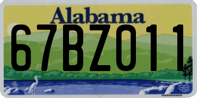 AL license plate 67BZ011