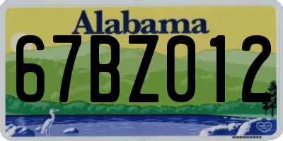 AL license plate 67BZ012