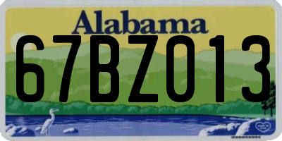 AL license plate 67BZ013