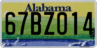 AL license plate 67BZ014