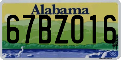 AL license plate 67BZ016