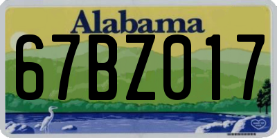 AL license plate 67BZ017