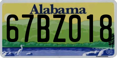 AL license plate 67BZ018