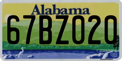 AL license plate 67BZ020