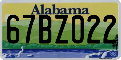 AL license plate 67BZ022