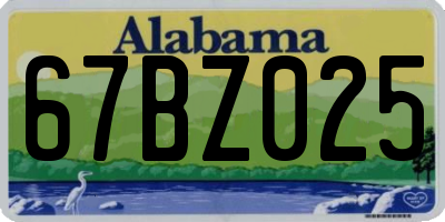 AL license plate 67BZ025