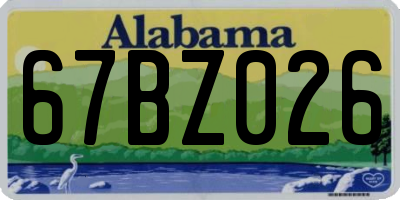AL license plate 67BZ026