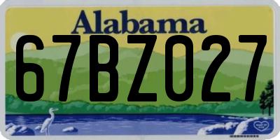 AL license plate 67BZ027