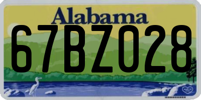 AL license plate 67BZ028
