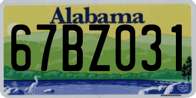AL license plate 67BZ031