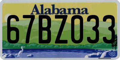 AL license plate 67BZ033