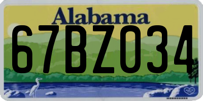 AL license plate 67BZ034