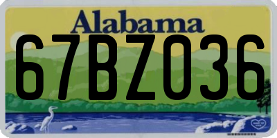 AL license plate 67BZ036