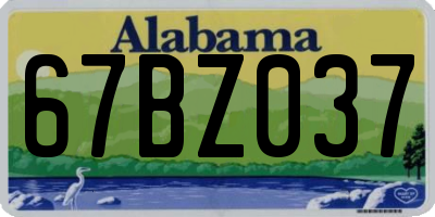 AL license plate 67BZ037