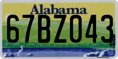 AL license plate 67BZ043