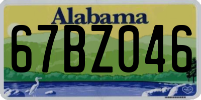 AL license plate 67BZ046