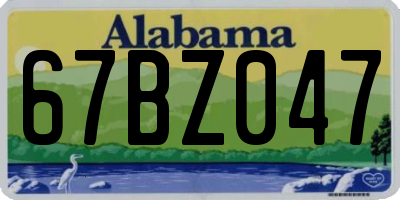 AL license plate 67BZ047