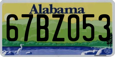 AL license plate 67BZ053