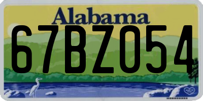 AL license plate 67BZ054