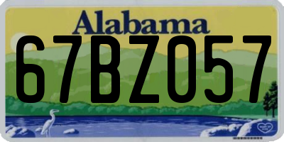 AL license plate 67BZ057
