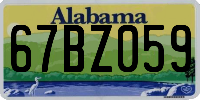 AL license plate 67BZ059