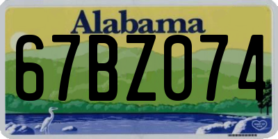AL license plate 67BZ074