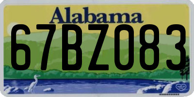AL license plate 67BZ083