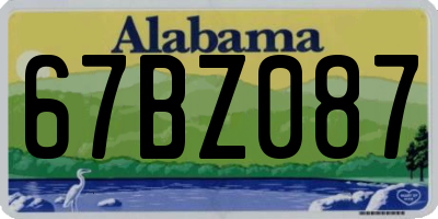 AL license plate 67BZ087