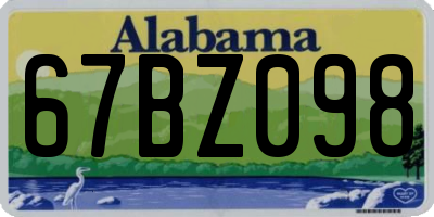 AL license plate 67BZ098