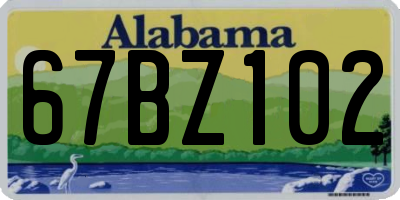 AL license plate 67BZ102