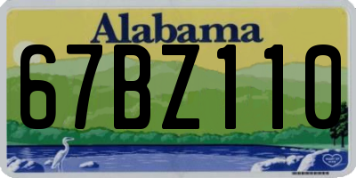 AL license plate 67BZ110
