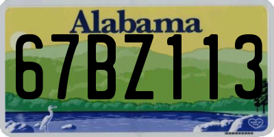 AL license plate 67BZ113