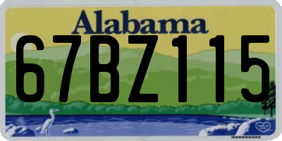 AL license plate 67BZ115