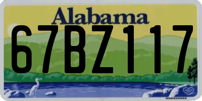 AL license plate 67BZ117