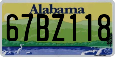 AL license plate 67BZ118