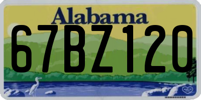 AL license plate 67BZ120