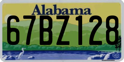 AL license plate 67BZ128