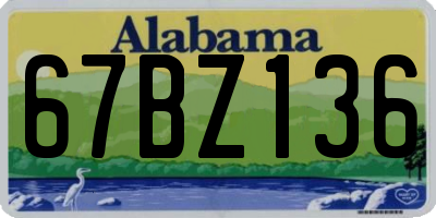 AL license plate 67BZ136
