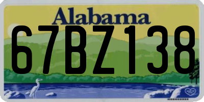 AL license plate 67BZ138