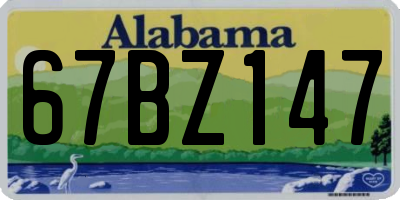 AL license plate 67BZ147