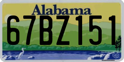 AL license plate 67BZ151
