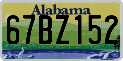 AL license plate 67BZ152
