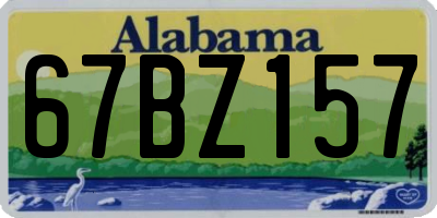 AL license plate 67BZ157