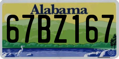 AL license plate 67BZ167