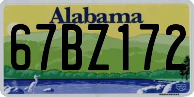 AL license plate 67BZ172