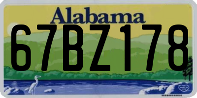 AL license plate 67BZ178