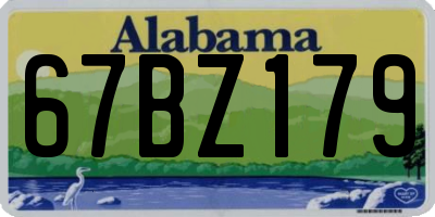AL license plate 67BZ179