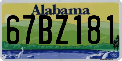 AL license plate 67BZ181
